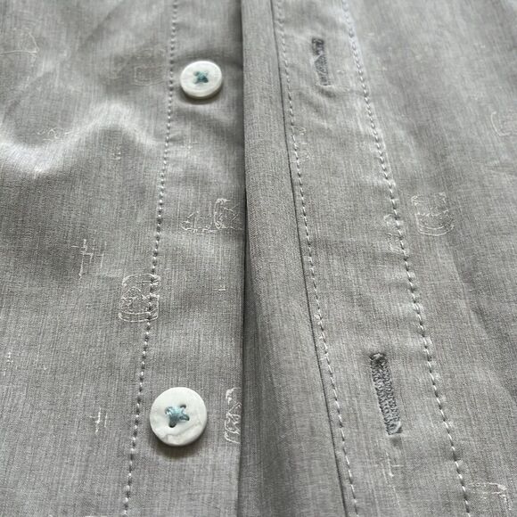 William Murray Long Sleeve Golf Button Down Shirt Rocks Glass Print EUC - Picture 11 of 16